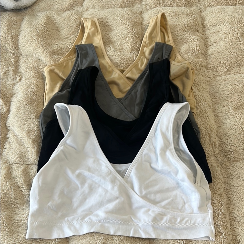 Set of 4 Nursing Maternity Women’s Sleep Comfort Bralettes